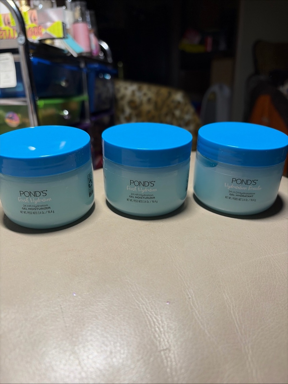 POND'S Hydrating Gel Moisturizer – Light Blue Gel, Lot of 3. New!